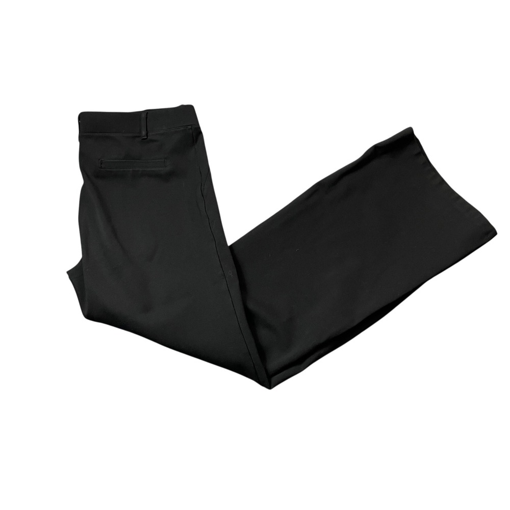 Betabrand Large Flare Leg Elastic Waist Pull On Black Pants